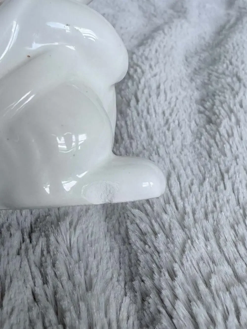 Pottery Barn White Ceramic Easter Rabbit Bunny with Basket Bowl